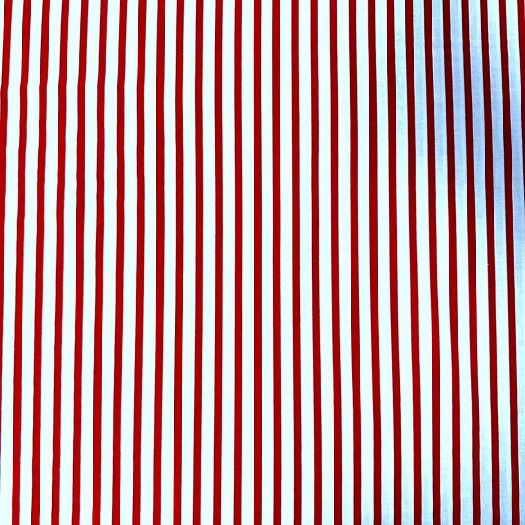 Tkanina bawełniana - Paski czerwone 5 mm