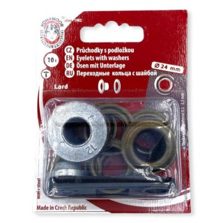 Oczka metalowe 12 - 24 mm mosiądz - oksyda 10 szt