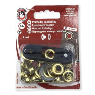 Oczka metalowe 7 - 13 mm złote 20 szt