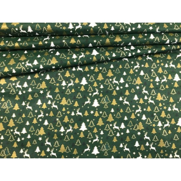 Бавовняна тканина - Зелені ялинки
