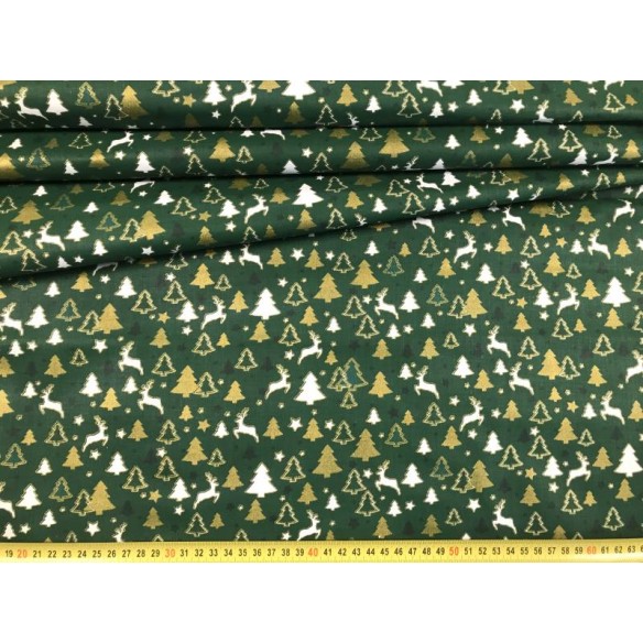 Бавовняна тканина - Зелені ялинки