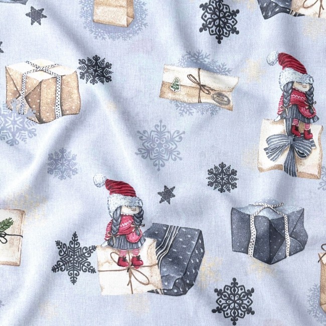 Бавовняна тканина - різдвяні гноми з...