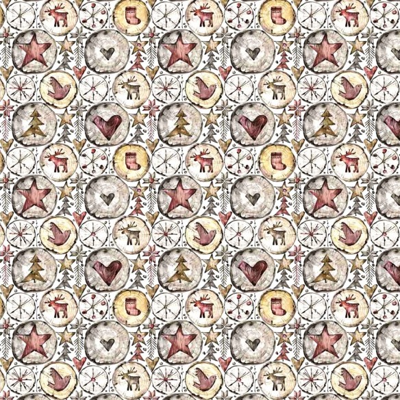 Різдвяна водовідштовхувальна тканина Оксфорд - 50381