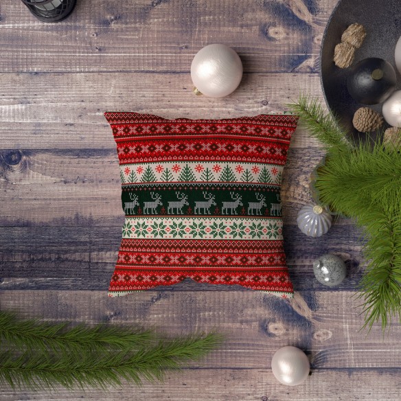 Різдвяна водовідштовхувальна тканина Оксфорд - 50438