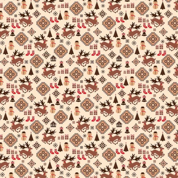 Різдвяна водовідштовхувальна тканина Оксфорд - 50172