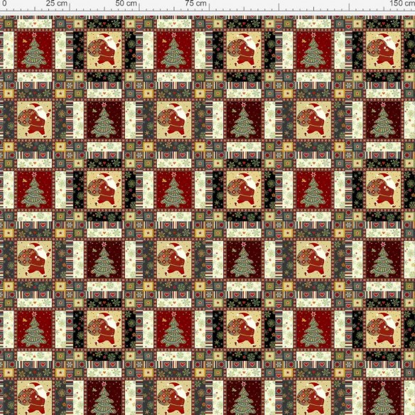 Різдвяна водовідштовхувальна тканина Оксфорд - 50360