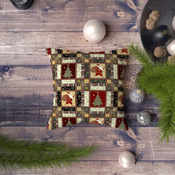 Різдвяна водовідштовхувальна тканина Оксфорд - 50360