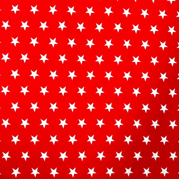 Бавовняна тканина - Зірочки на червоному