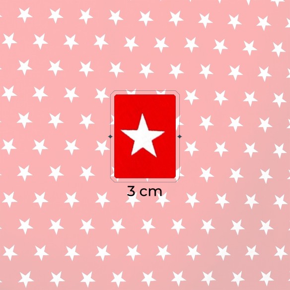 Бавовняна тканина - Зірочки на червоному