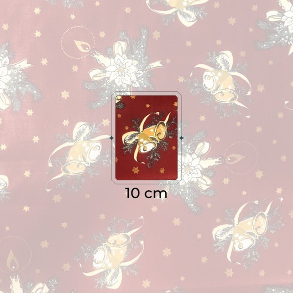 Бавовняна тканина - різдвяні червоні сніжинки