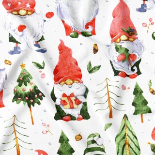 Tkanina bawełniana - Świąteczne krasnale