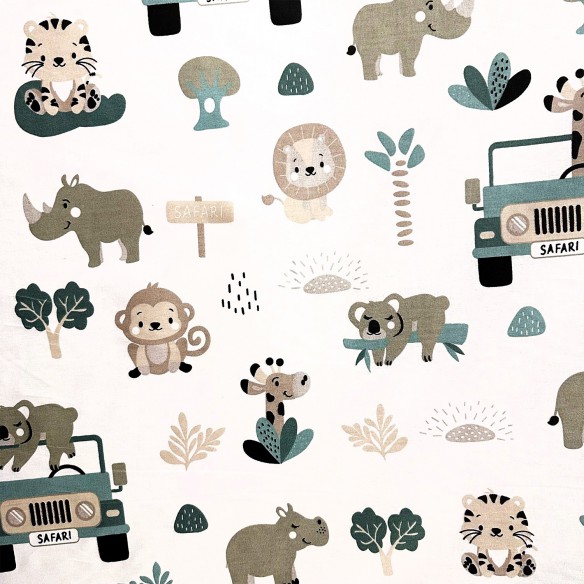 Tkanina bawełniana - Dziecięce safari