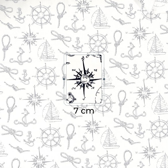 Бавовняна тканина - кермо, компас і мотузки