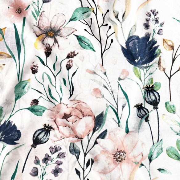 Бавовняна тканина - Пастельні квіти