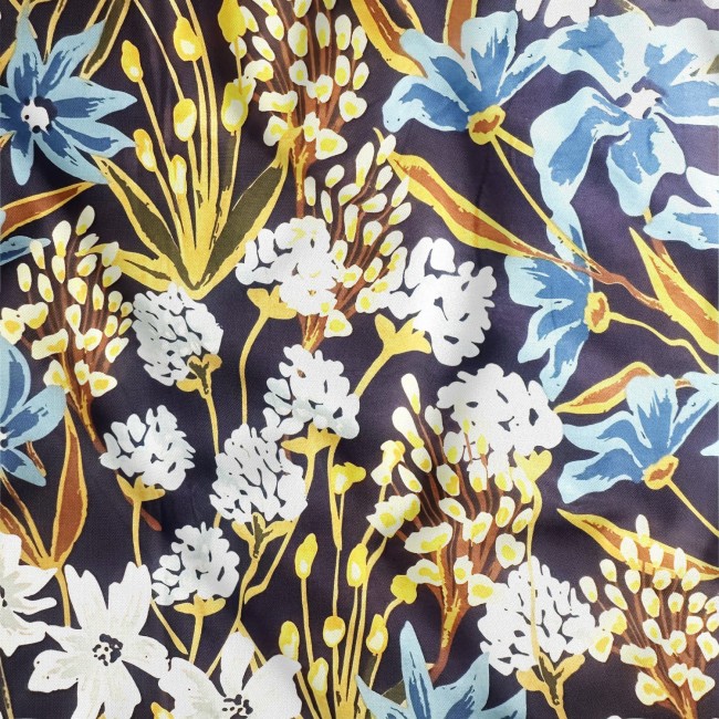 Бавовняна тканина - Бірюзовий та білий лотос