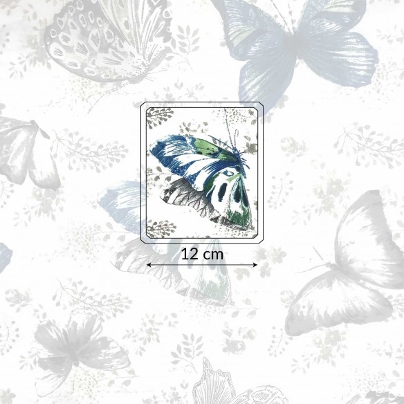 Tkanina bawełniana - Motylki niebieskie