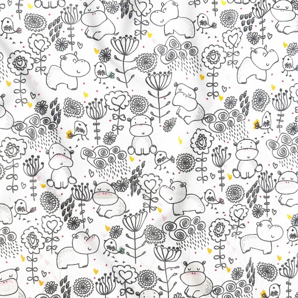 Бавовняна тканина - Гіпопотам