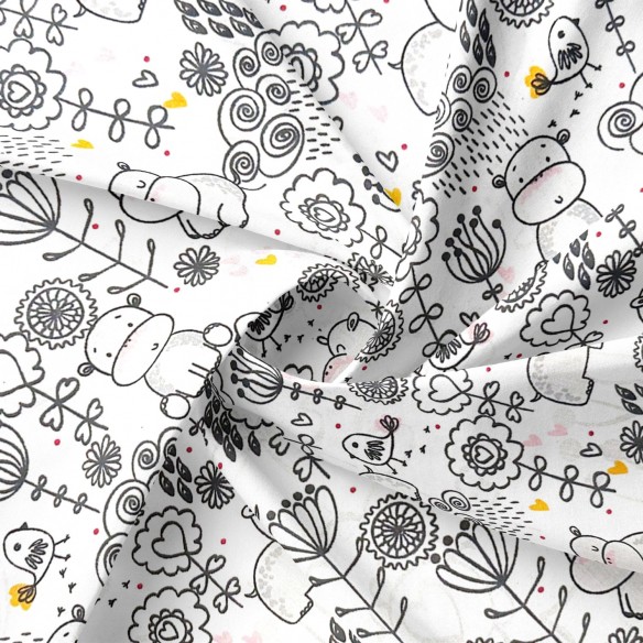 Бавовняна тканина - Гіпопотам