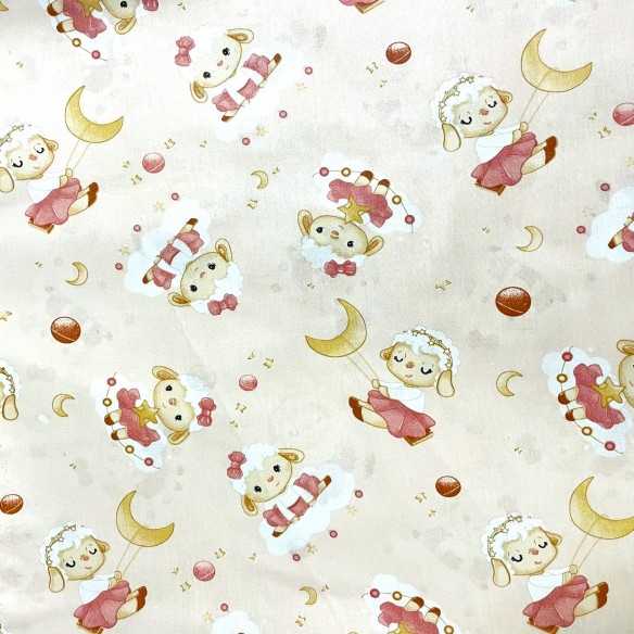 Бавовняна тканина - Овечки та хмари