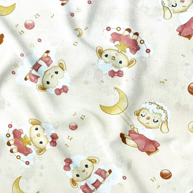 Бавовняна тканина - Овечки та хмари