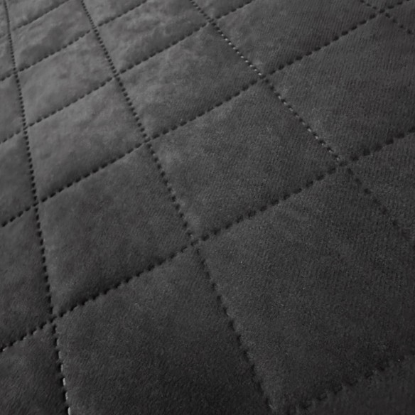 Оббивна тканин Стегана мікрофібра у вигляді ромбів 5x5 - Темно-сірий