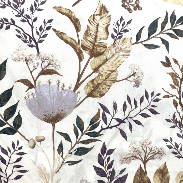 Tkanina bawełniana - Florystyka beżowa