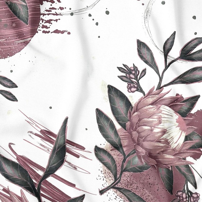 Бавовняна тканина - Протея, бордовий