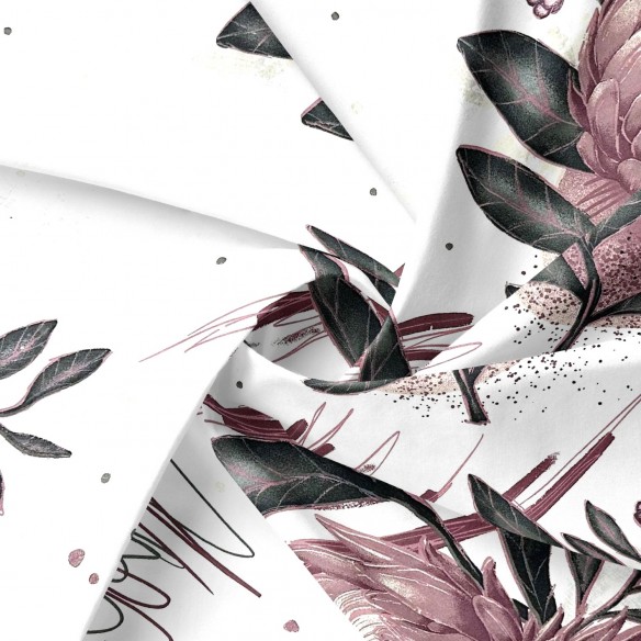 Бавовняна тканина - Протея, бордовий