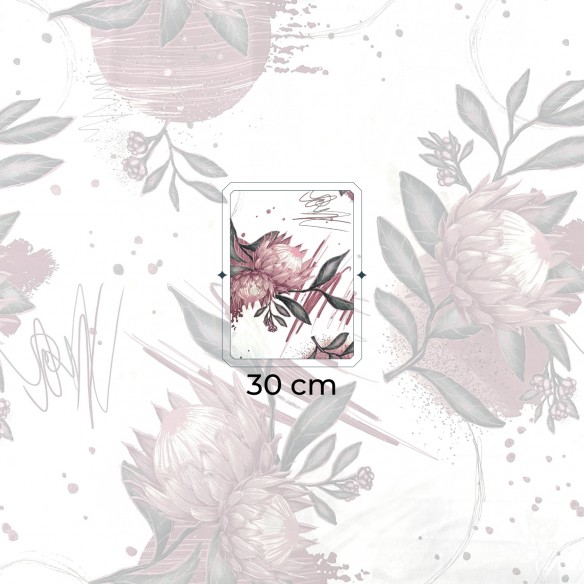 Бавовняна тканина - Протея, бордовий