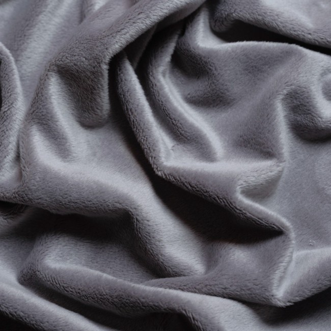 Однотонна мінкова тканина - сіра