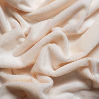 Tkanina Minky gładki - Ecru