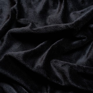 Tkanina Minky gładki - Czarny