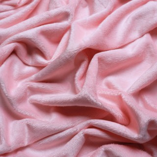 Tkanina Minky gładki - Pudrowy róż