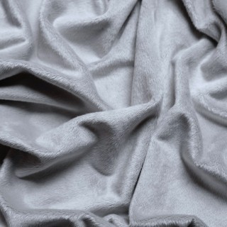 Tkanina Minky gładki - Jasny szary