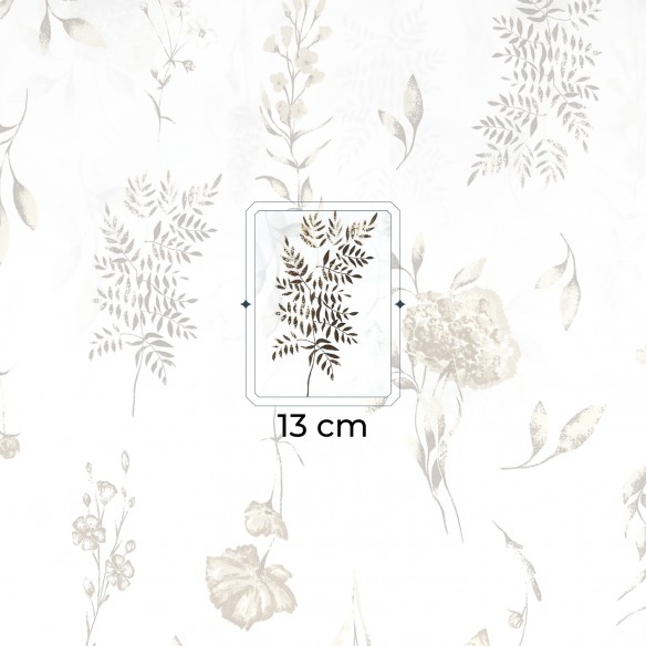 Tkanina bawełniana - Gałązki beżowe