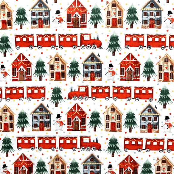 Бавовняна тканина - Різдвяний потяг