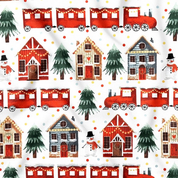 Бавовняна тканина - Різдвяний потяг