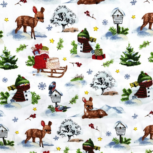 Бавовняна тканина - Заморожений сніговик