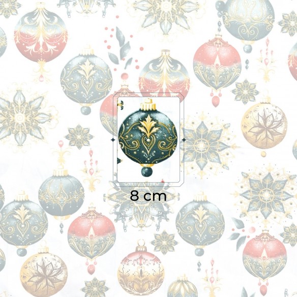 Бавовняна тканина - Різдвяні декоративні білі прикраси