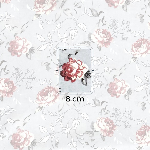 Tkanina Bawełniana - Magiczny ogród szary