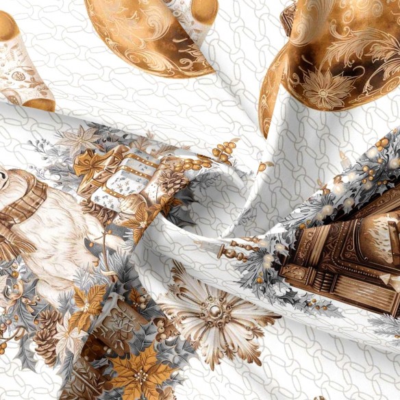 Бавовняна тканина - Олень, Золото