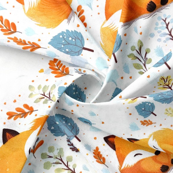 Tkanina bawełniana - Rudy lisek