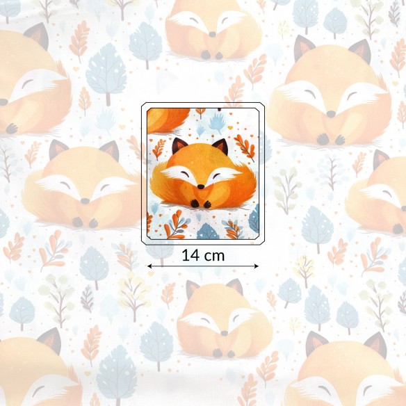 Tkanina bawełniana - Rudy lisek