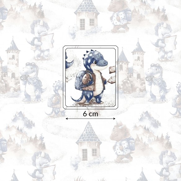 Тканина з бавовни - Маленькі динозаври в подорожі