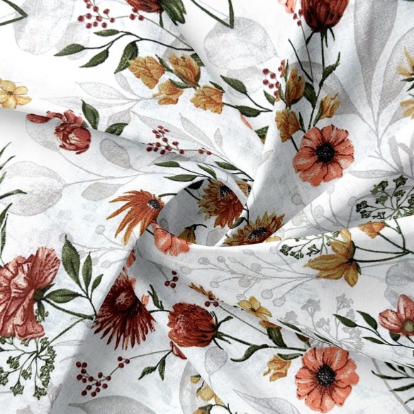 Tkanina bawełniana Margerytki 160cm 100% bawełna