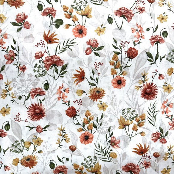 Tkanina bawełniana Margerytki 160cm 100% bawełna