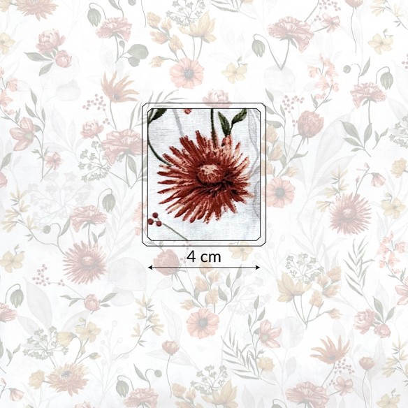 Tkanina bawełniana Margerytki 160cm 100% bawełna