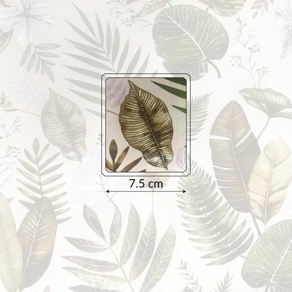 Бавовняна тканина - Квіти на бежевому фоні