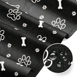 Tkanina wodoodporna - Oxford Kości i łapki srebrne