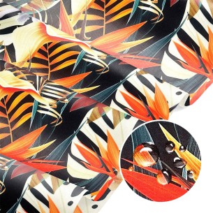 Tkanina wodoodporna - Oxford Ognisty kwiat